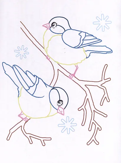 Лесные друзья. Раскраски с цветным контуром - фото 3