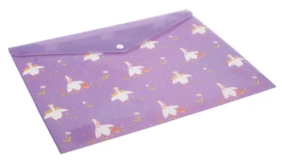 Папка-конверт А4+ на кнопке "Гуси", в ассортименте - фото 2