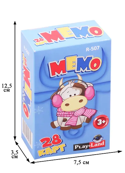 Карточная игра Play Land МЕМО. Коровка - фото 2