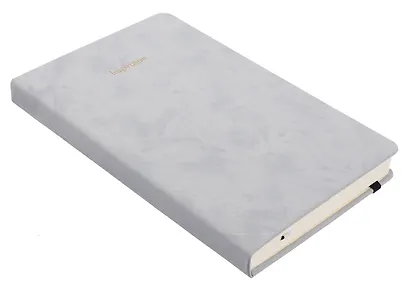 Ежедневник недат. А5 160л "Velvet" серо-голубой, иск.кожа, петля д/ручки, резинка - фото 3