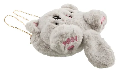 Сумочка плюшевая Котик серый (31х23), Bookvalno - фото 9