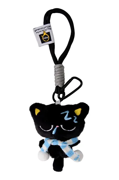 Брелок «Котик в очках с голубым шарфиком», текстиль, 10 см - фото 2