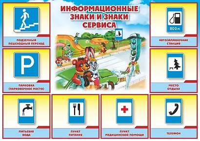 Комплект из 4-х плакатов "Дорожные знаки" с методическими рекомендациями. ФГОС. ФГОС ДО. ФООП - фото 5