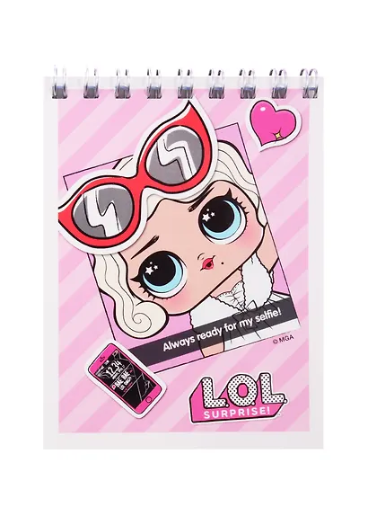 Блокнот А7 40л кл. "LOL" спираль, полн. УФ-лак - фото 3