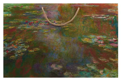 Пакет А3+ 60*40*20 "Пруд с кувшинками. Моне"  бум.мат.ламинат - фото 2