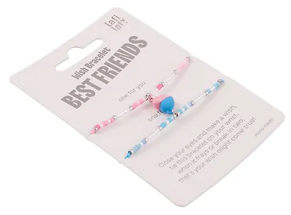 Набор парных браслетов с подвеской «Сердечко», бисер, металл, Lafilaf - фото 3