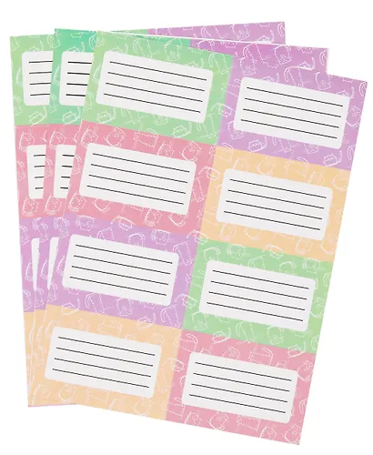 Наклейки для тетрадей 24 штуки "Коты" - фото 2