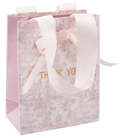 Пакет А6 11,5*14,5*6 "THANK YOU" жен., тиснение фольгой, бум.мат.ламинат - фото 1