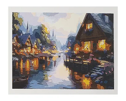 Холст с красками по номерам "Сказочная деревня", 30 х 40 см - фото 1