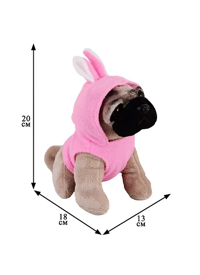 Игрушка мягкая Мопс в одежде, в ассортименте, 20 см - фото 3