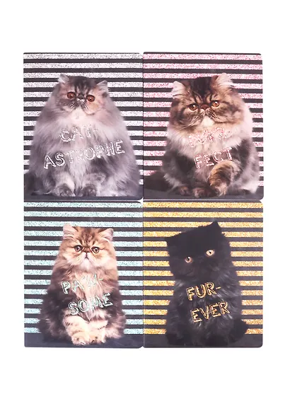 Тетрадь в клетку Academy Style, "Полосатые коты", 48 листов, в ассортименте - фото 4