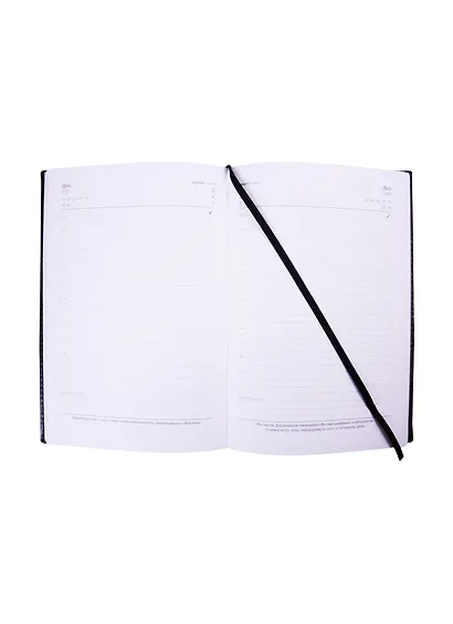 Ежедневник недат. А5 160л Сариф-эконом черный, кожзам, тв.переплет, обл.поролон, офсет, ляссе - фото 3