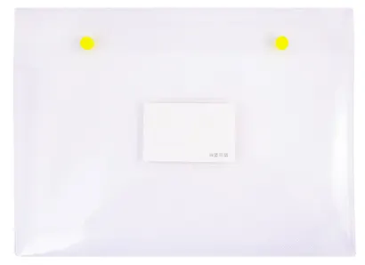 Папка-конверт А4 на кнопках, пластик 0,36мм, прозрачный - фото 1