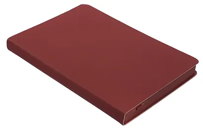 Ежедневник недат. А6+ 136л "SOFT TOUCH" шоколадный, интегр.переплет, иск.кожа, тонир.блок, скругл.углы, запечат.торец, ляссе, инд.уп - фото 2