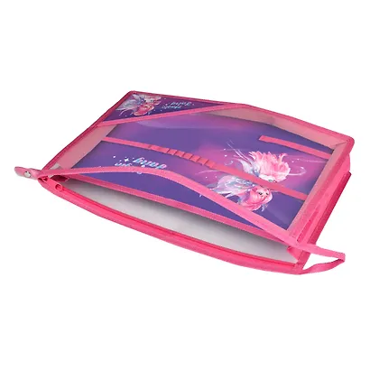 Папка для труда А4 "СКАЗОЧНЫЕ ПРИНЦЕССЫ" 33*23см пластик, молния, внутр.блок для канц.принадлежностей - фото 4