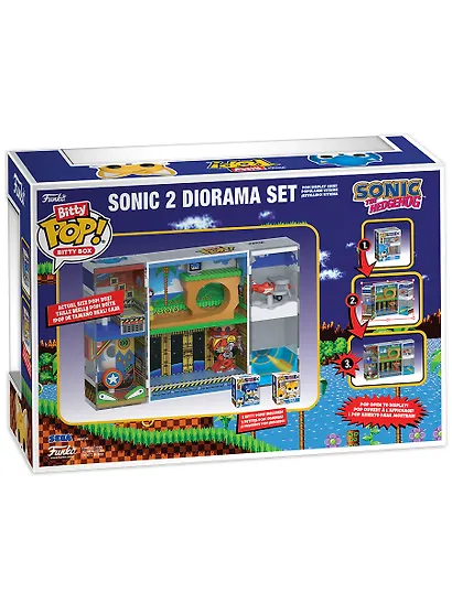 Набор Funko Bitty POP! Bitty Box Sonic the Hedgehog Sonic 2 Diorama Set+Sonic+Tails (93563) - фото 2