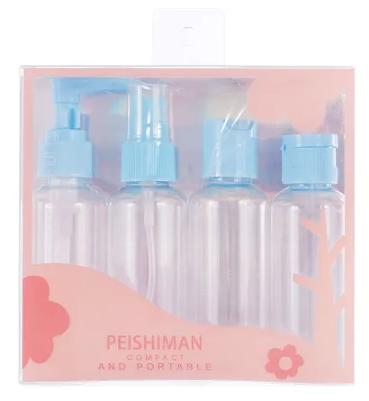 Дорожный набор баночек для путешествий Travel Bottles (4 предмета) (пластик) (4x60мл) - фото 3