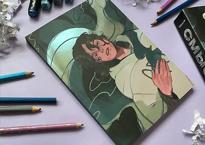 Скетчбук А5 40л "Woorie" 160г/м2, тв.обложка - фото 5