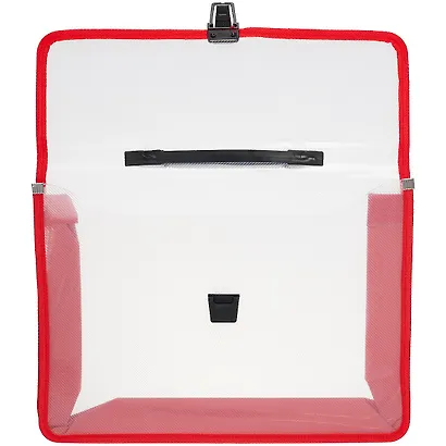 Портфель А4 прозр.пластик, красный кант - фото 2