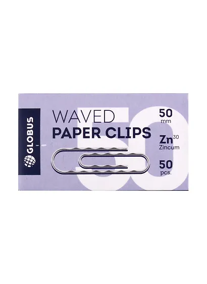 Скрепки 50мм 50шт, гофрированные, оцинк., к/к - фото 2