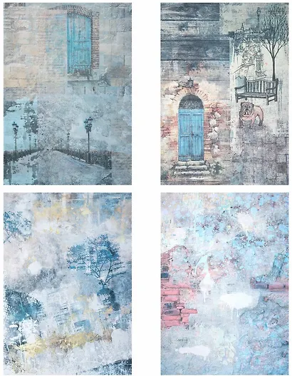 Бумага для скрапбукинга 15х21 см "Текстуры", двусторонняя, 12 листов, 240 г/м2, Остров сокровищ - фото 4