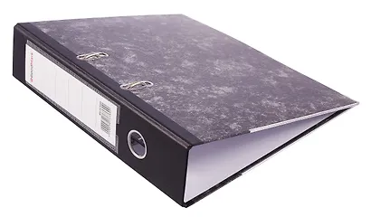 Папка архивная 70мм А4 черная, бумвинил, прозр.карман, GoodMark - фото 3