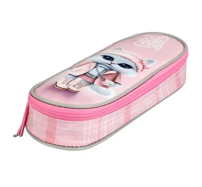 Пенал-косметичка "КОШЕЧКА В ПАЛЬТО" микрофибра, молния - фото 3