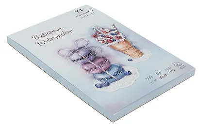 Планшет для акварели А5 20л "Кондитерская" голубой, 300г/м2, 100%хлопок - фото 2