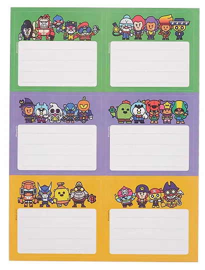Наклейки для тетрадей 24 штуки "Brawl Stars" - фото 4