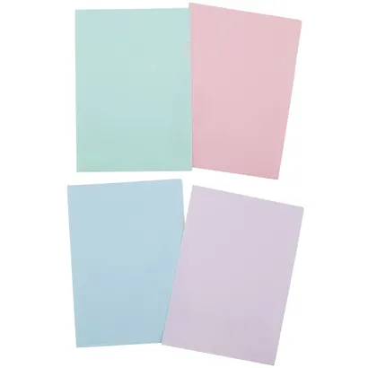 Папка-уголок А4 "Pastel" глянцевая, пластик 0.18мм, ассорти - фото 6