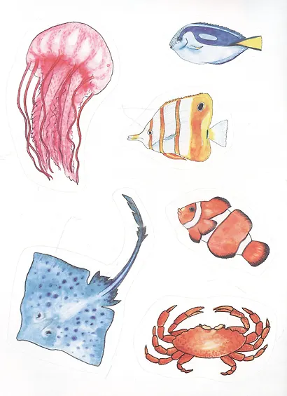 Многоразовые наклейки. Морские животные - фото 3