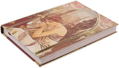 Книга для записей А5, 128 листов "А.Муха" твердая обложка, внутренний блок с дизайном, в ассортименте - фото 3