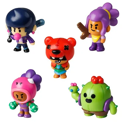 Коллекционная фигурка Brawl Stars, Роза, Шелли, Биби, Нита и Спайк, (5см), (BRW2040A) - фото 2