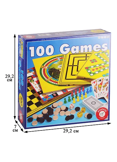 Настольная игра, Piatnik, 100 игр, картонная коробка 780196 - фото 2