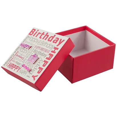 Подарочная коробка «Happy birthday», розовая, средняя - фото 2