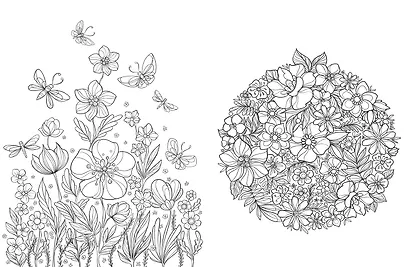 РАСКРАСКА АНТИСТРЕСС на гребне. ЦВЕТЫ ПРОКРАСТИНАЦИИ - фото 2