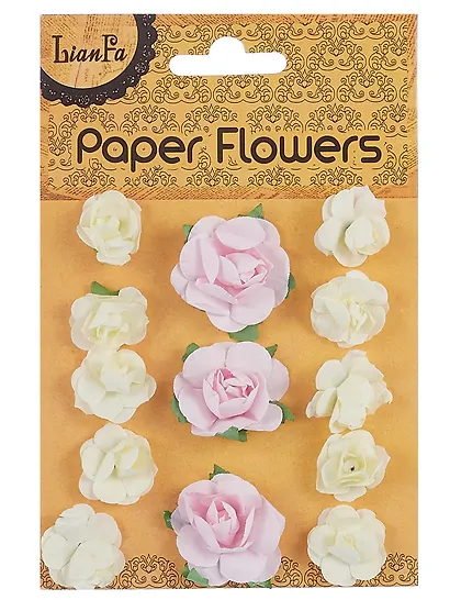 Набор Цветы Paper Flower, 3+ 10, молочные и розовые (11-21984-B22)+Цветы Paper Flower, 3+10, розовые и молочные (11-21984-B25) - фото 6