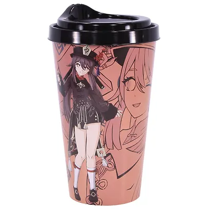 Стакан аниме Genshin Impact Hu Tao (пластик) (550 мл) - фото 2