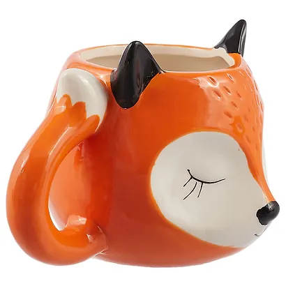 Кружка с ушками Лисичка спящая (керамика) (300мл) (12-06641-1802) - фото 2