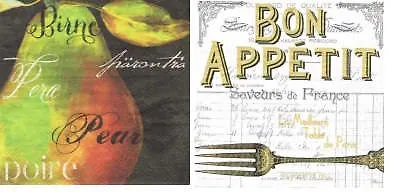 Набор для творчества,Салфетки для декупажа, Фрукты / Бон аппетит  - 2 шт. - фото 1