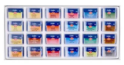 Краски акварельные 24 цвета, 2,5 мл (I) "Ладога", ЗХК - фото 2