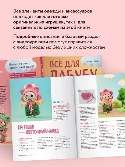 ВСЁ для Лабубу. Вяжем крючком одежду и аксессуары. Одеваем оригинальную и вязаную игрушку - фото 6