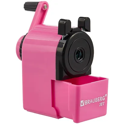 Точилка механическая "JET", мет.механизм, розов.корпус - фото 2