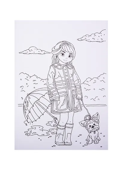 Стильные девчонки. Раскраска - фото 4