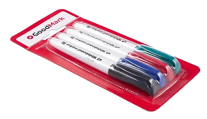 Маркеры для доски 4 цвета 4мм, тонкий корпус, блистер, Goodmark - фото 2
