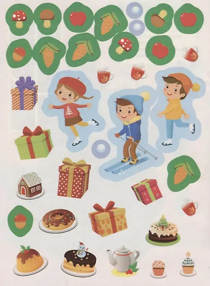 Елочка. Игры с многоразовыми наклейками - фото 4