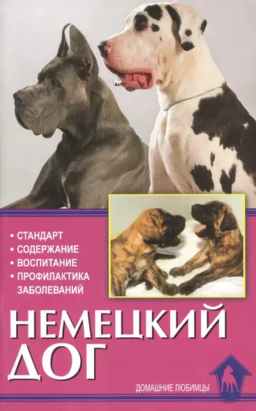 Немецкий дог: История, стандарт, выращивание, уход, профилактика заболеваний - фото 1