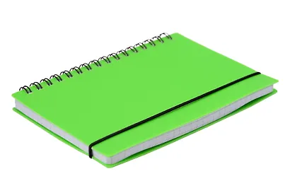 Записная книжка А6 80л кл. "Favorite Color. Neon Green" спираль, пласт.обл., резинка - фото 2