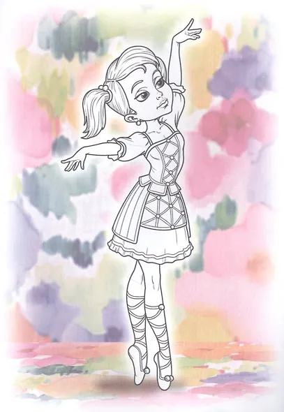 Раскраска. Маленькая балерина - фото 3