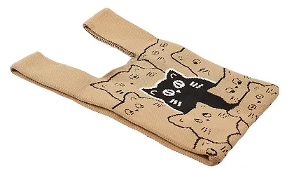 Сумочка вязаная Котики паттерн (текстиль) (20х33) (12-15525-202405-SH2) - фото 2